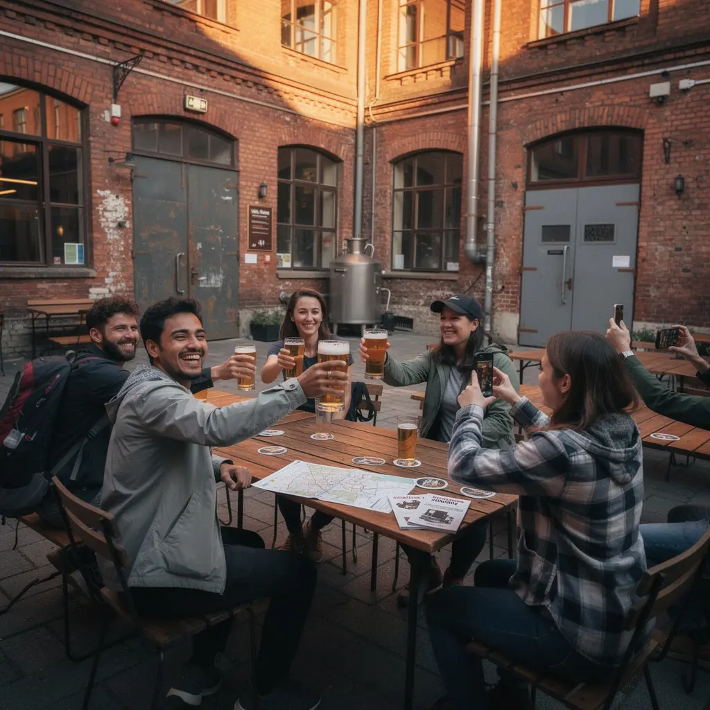 DetailnГ­ pohled na mapu mД›stskГ© trasy s vyznaДЌenГЅmi body zГЎjmu.